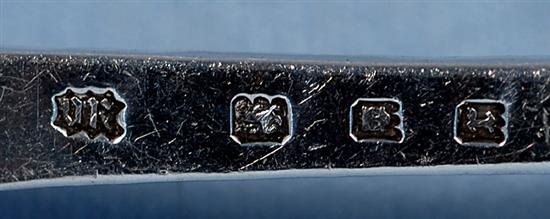 A George V Arts & Crafts cast planished silver spoon, by Omar Ramsden, Length 161mm Weight 1.9oz/61grms